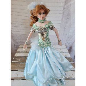 Rustie redhead porcelain doll 15-in evening dress